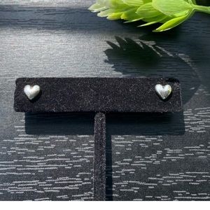 James Avery Sterling Silver Puffed Heart Earrings